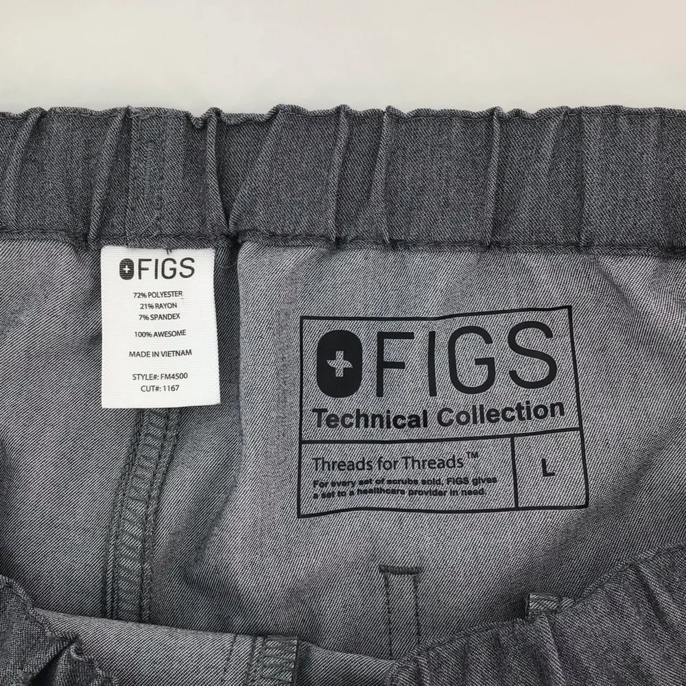 Figs Pisco Basic Technical Collection Scrub Pants In Graphite Size Large